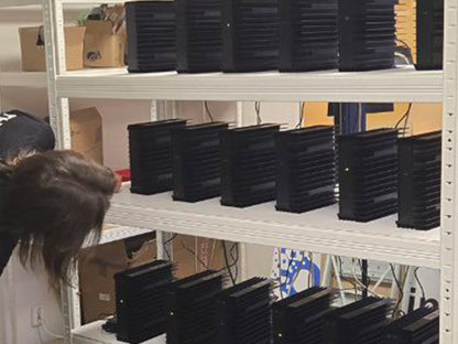 IceRiver AE0 miners in testing batch, showcasing the units